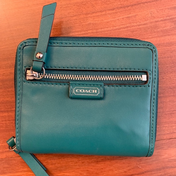 Coach Handbags - Teal Coach Wallet